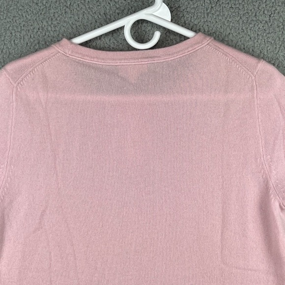 NWT J Crew 100% Cashmere T Shirt Pink Short Sleeve Sweater Women size XL - Picture 5 of 11